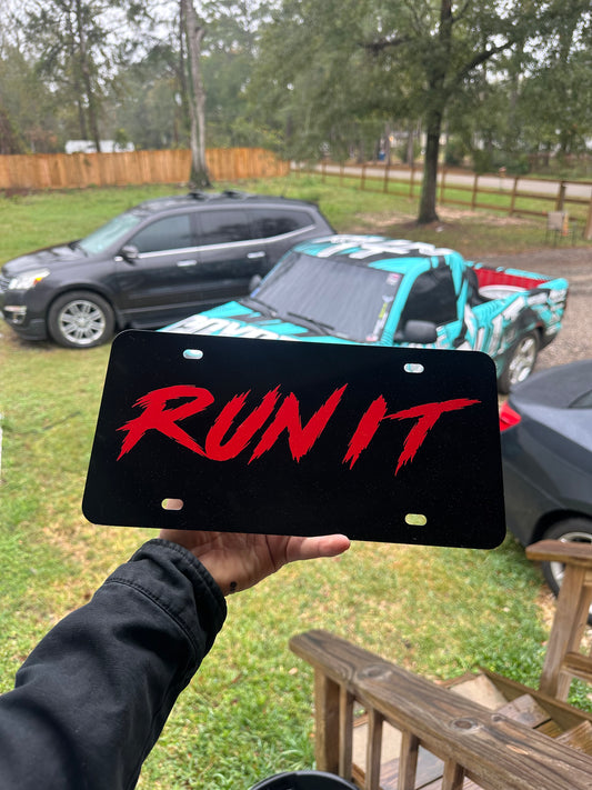 Run It License Plate