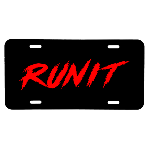 Run It License Plate